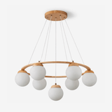 Miira Wood Chandelier – Handcrafted Architectural Luxury Lighting Fixture