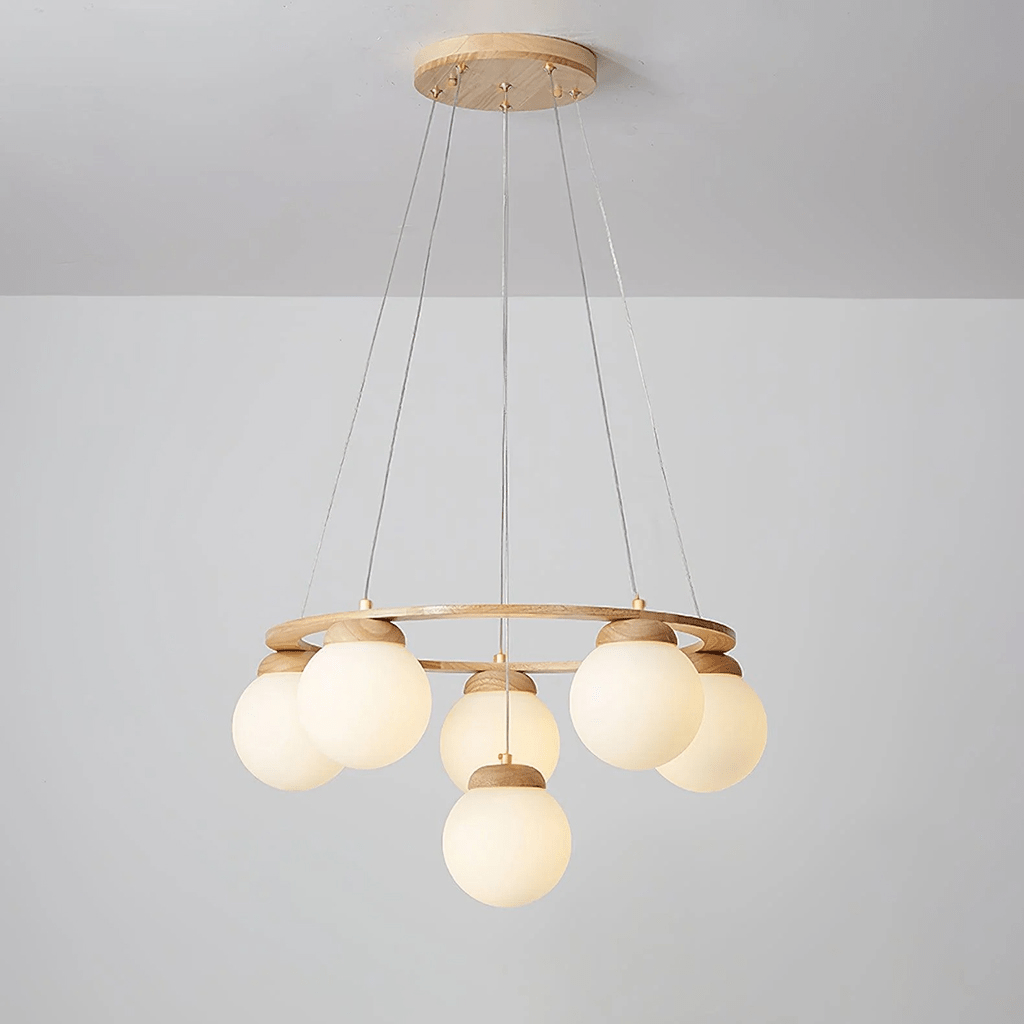 Miira Wood Chandelier – Ambient Illumination in Luxury Interior Setting View 18