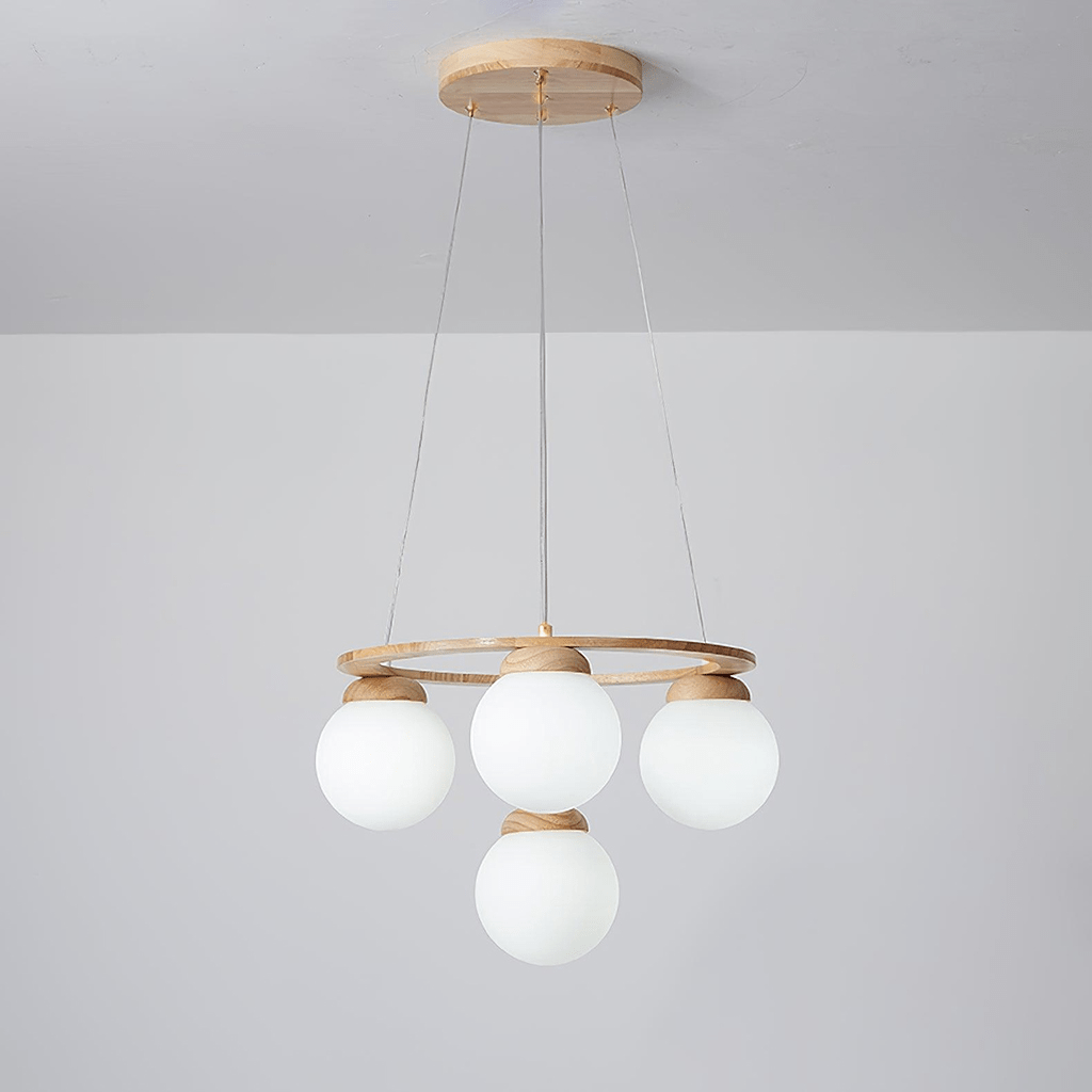 Miira Wood Chandelier – Ambient Illumination in Luxury Interior Setting View 16