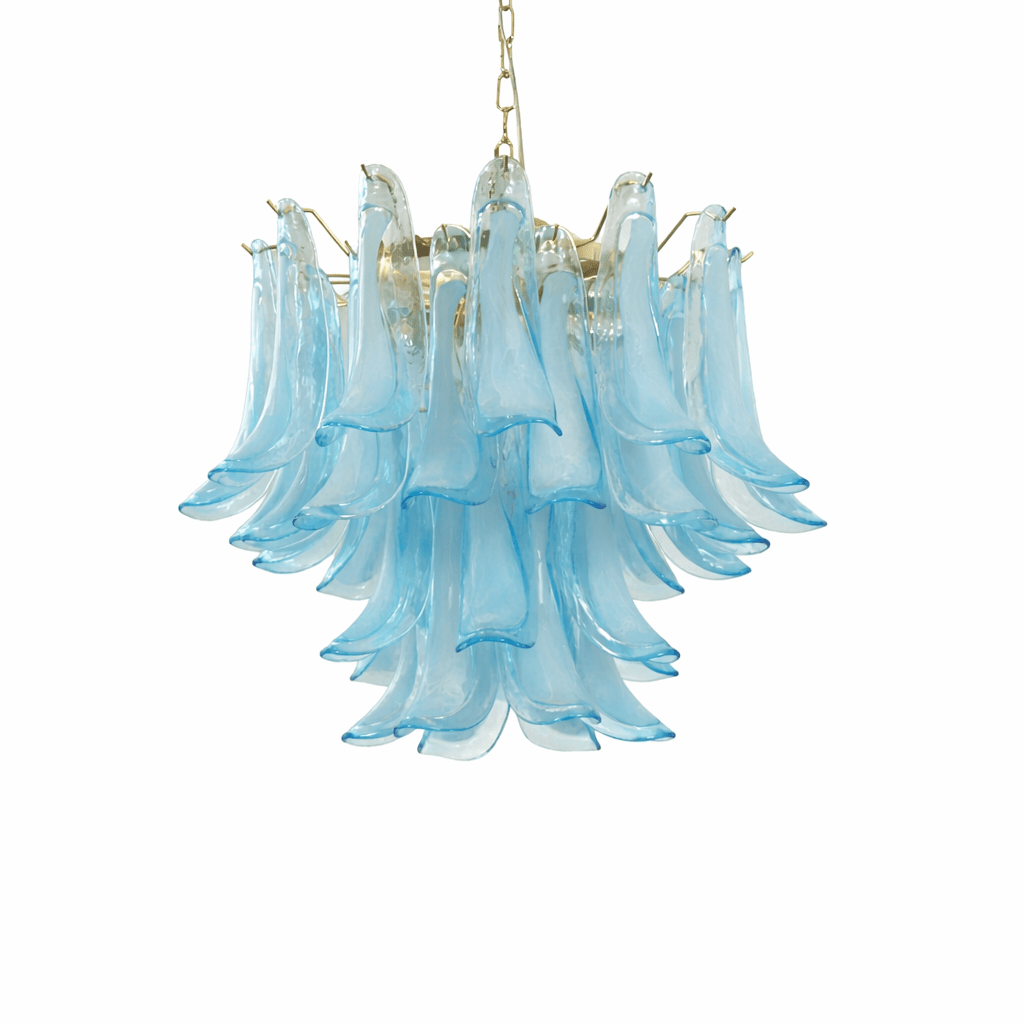 Azure Drift Glass Curated Mouth-Blown Frosted Gl – ∅ 19.6 x H 18.9 finish configuration