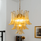 Petala Amber Art Glass Chandelier – structural canopy joint detail