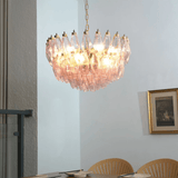 Facet Bloom Curated Mouth-Blown Frosted Glass Ch – dimensional scale reference