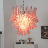 Petaline Prism Curated Mouth-Blown Frosted Glass warm illuminated room view