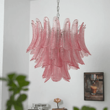 Petaline Prism Curated Mouth-Blown Frosted Glass – illuminated warm ambiance setting