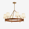 Arianna Leather Curated Solid Brass Chandelier