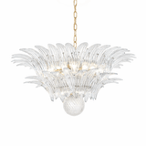 Glass Palmette Chandelier – Ambient Illumination in Luxury Interior Setting View 18
