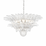Glass Palmette Chandelier – Ambient Illumination in Luxury Interior Setting View 17