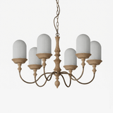 Lyra Constellation Curated Mouth-Blown Frosted G – Mouth-Blown Frosted Glass Chandelier
