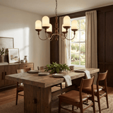 Lyra Constellation Curated Mouth-Blown Frosted G – spatial dining room perspective