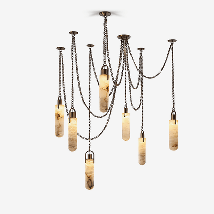 Cylindrical Cluster Chandelier