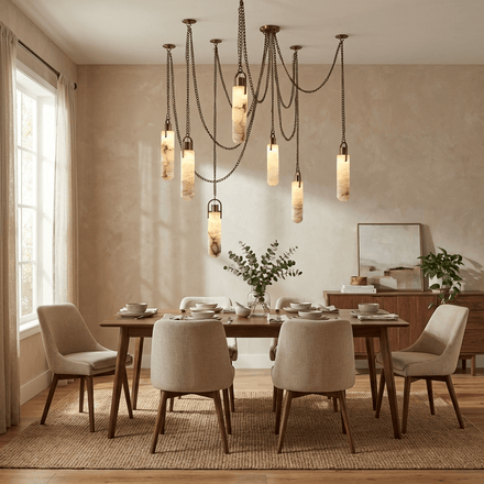 Cylindrical Cluster Chandelier