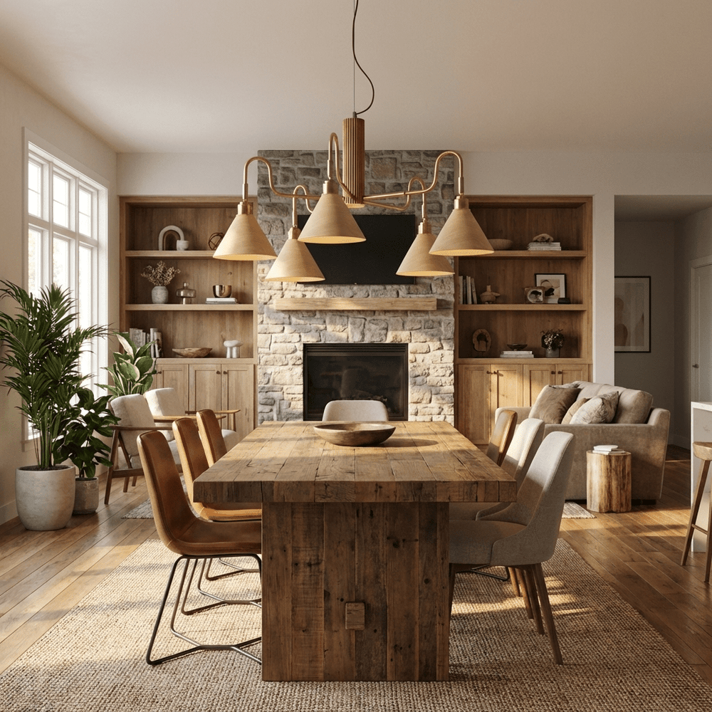 Bravik Wood Curated Mouth-Blown Frosted Glass Ch