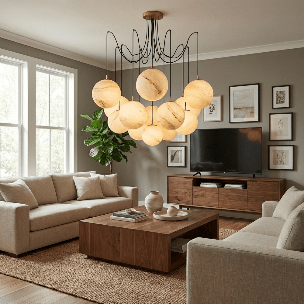 Celestara Alabaster Orb Curated Alabaster Chande