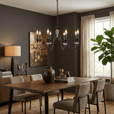 Noir Candelabra Chandelier – Ambient Illumination in Luxury Interior Setting View 5