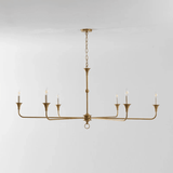 Elara Candle Curated Solid Brass Chandelier – unlit natural material contrast #1