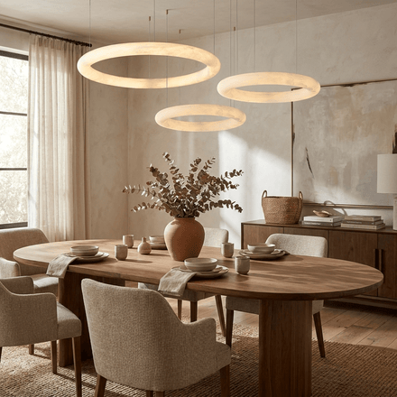 Halo Di Pietra Alabaster Chandelier