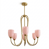 Tulip Gold Curated Mouth-Blown Frosted Glass Cha – architectural ceiling profile
