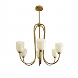 Tulip Gold Curated Mouth-Blown Frosted Glass Cha – 6-Light: ∅ 26.8 x H 22 finish configuration