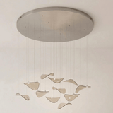Wave Floating Leaf Chandelier – Ambient Illumination in Luxury Interior Setting View 21