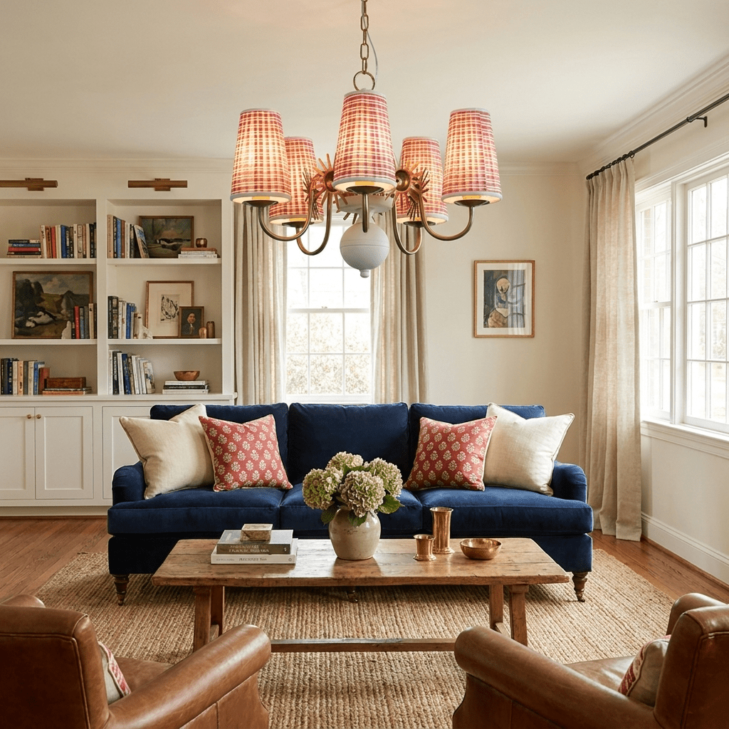 European Candlestick Curated Solid Brass Chandel installed in residential dining space