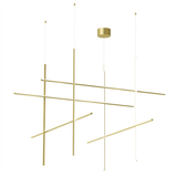 Gridline Linear Curated Finished Iron Chandelier – structural canopy joint detail #1 #2