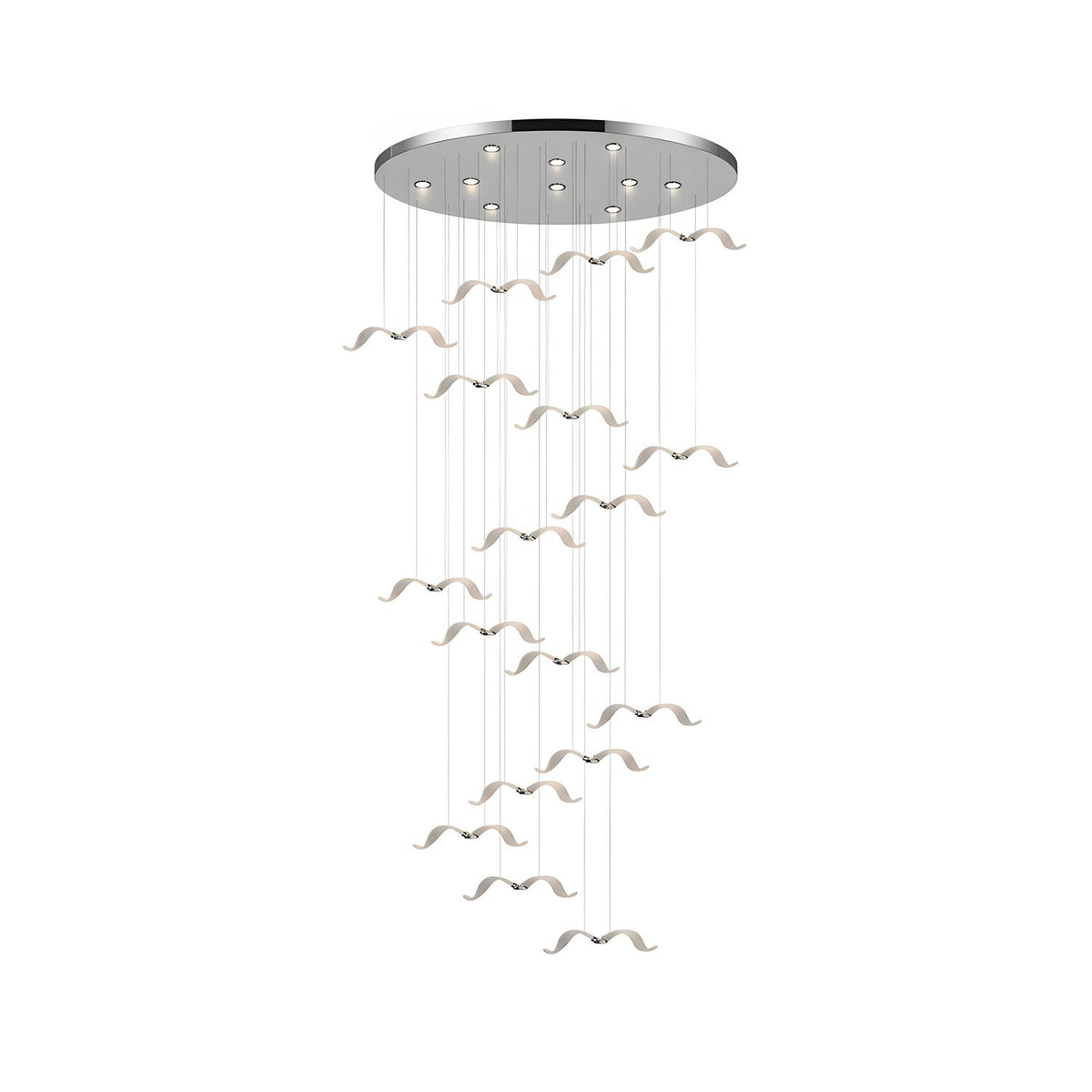 Large Seagull Chandelier – Ambient Illumination in Luxury Interior Setting View 33