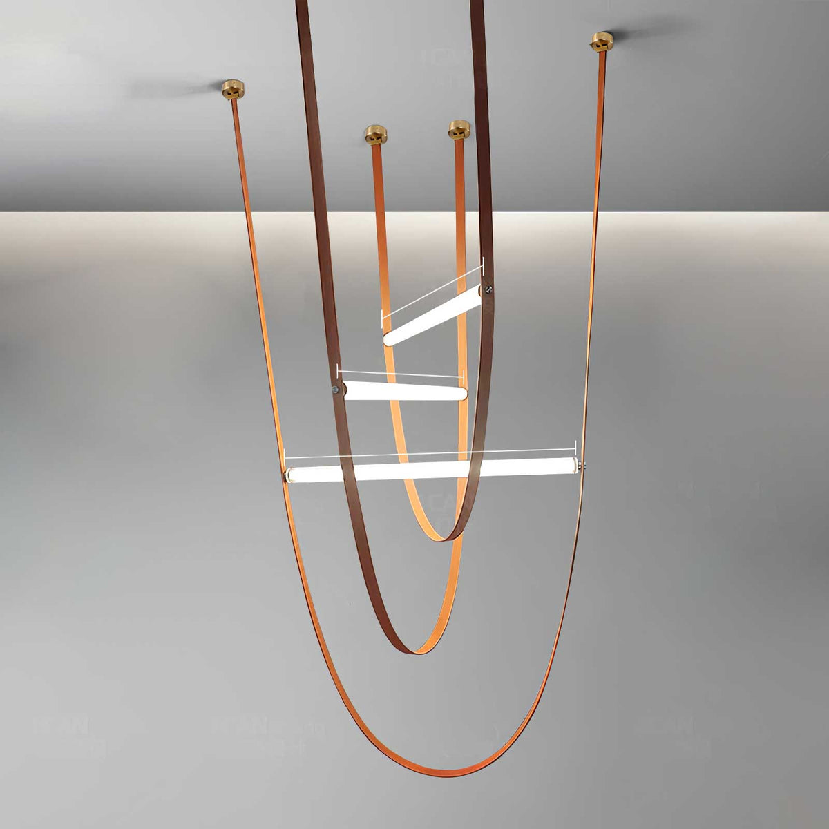 Tracer Belt Curated Mouth-Blown Frosted Glass Ch – architectural ceiling profile #1