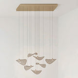 Wave Floating Leaf Chandelier – Ambient Illumination in Luxury Interior Setting View 17