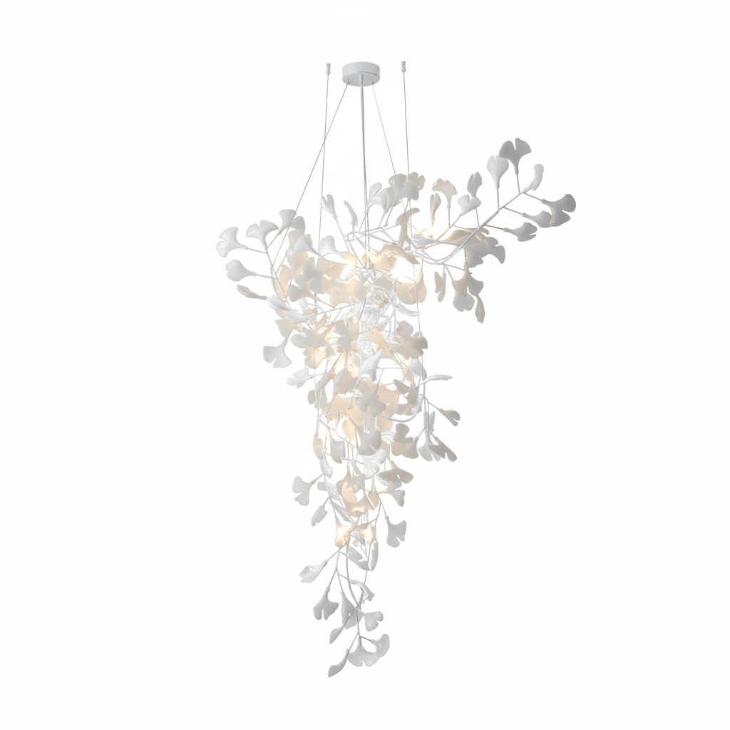 Ginkgo Vine Chandelier – Ambient Illumination in Luxury Interior Setting View 18