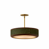 Chandelier | Nura Leather & Walnut Chandelier | Japandi Artisan Ceiling Light | JINSHE | JINSHE