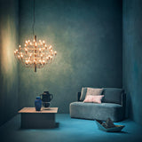 Tiered Branch Curated Solid Brass Chandelier – handcrafted surface texture