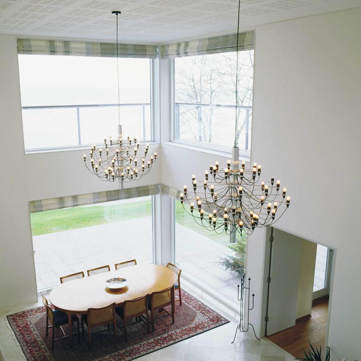 Tiered Branch Curated Solid Brass Chandelier – full fixture elevation view