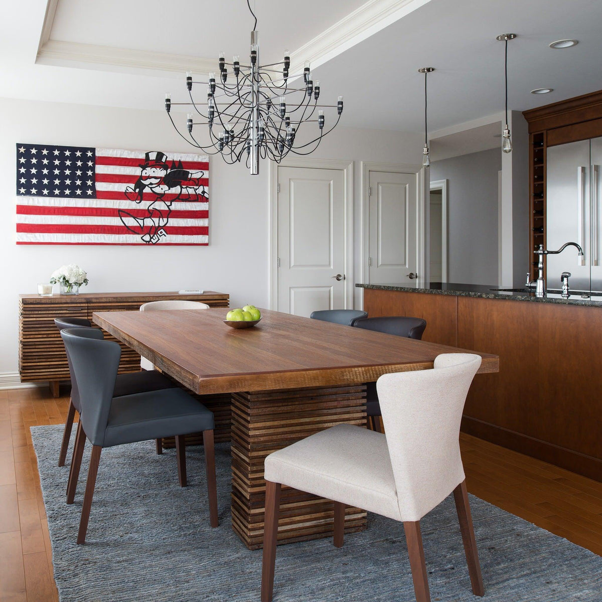Tiered Branch Curated Solid Brass Chandelier – side angled contour profile