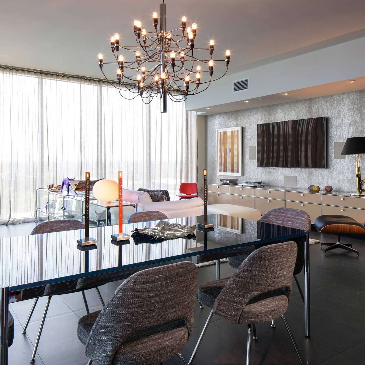Solid Brass craftsmanship detail on Tiered Branch Curated Solid Brass Chandelier