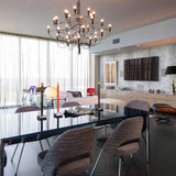Solid Brass craftsmanship detail on Tiered Branch Curated Solid Brass Chandelier