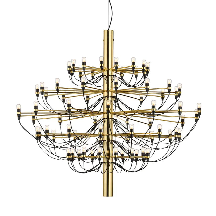 Tiered Branch Curated Solid Brass Chandelier – unlit natural material contrast #1