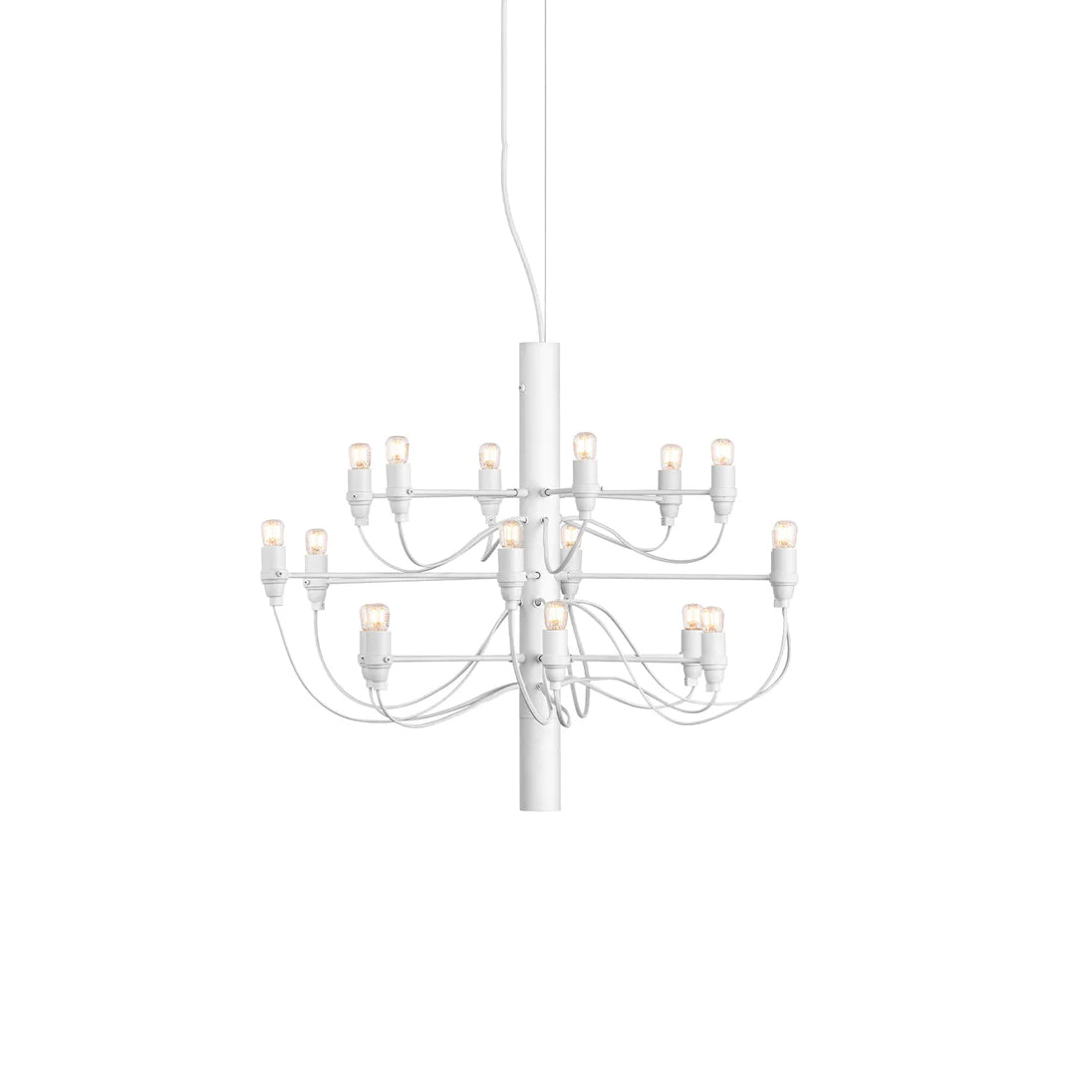Tiered Branch Curated Solid Brass Chandelier – architectural ceiling profile #1