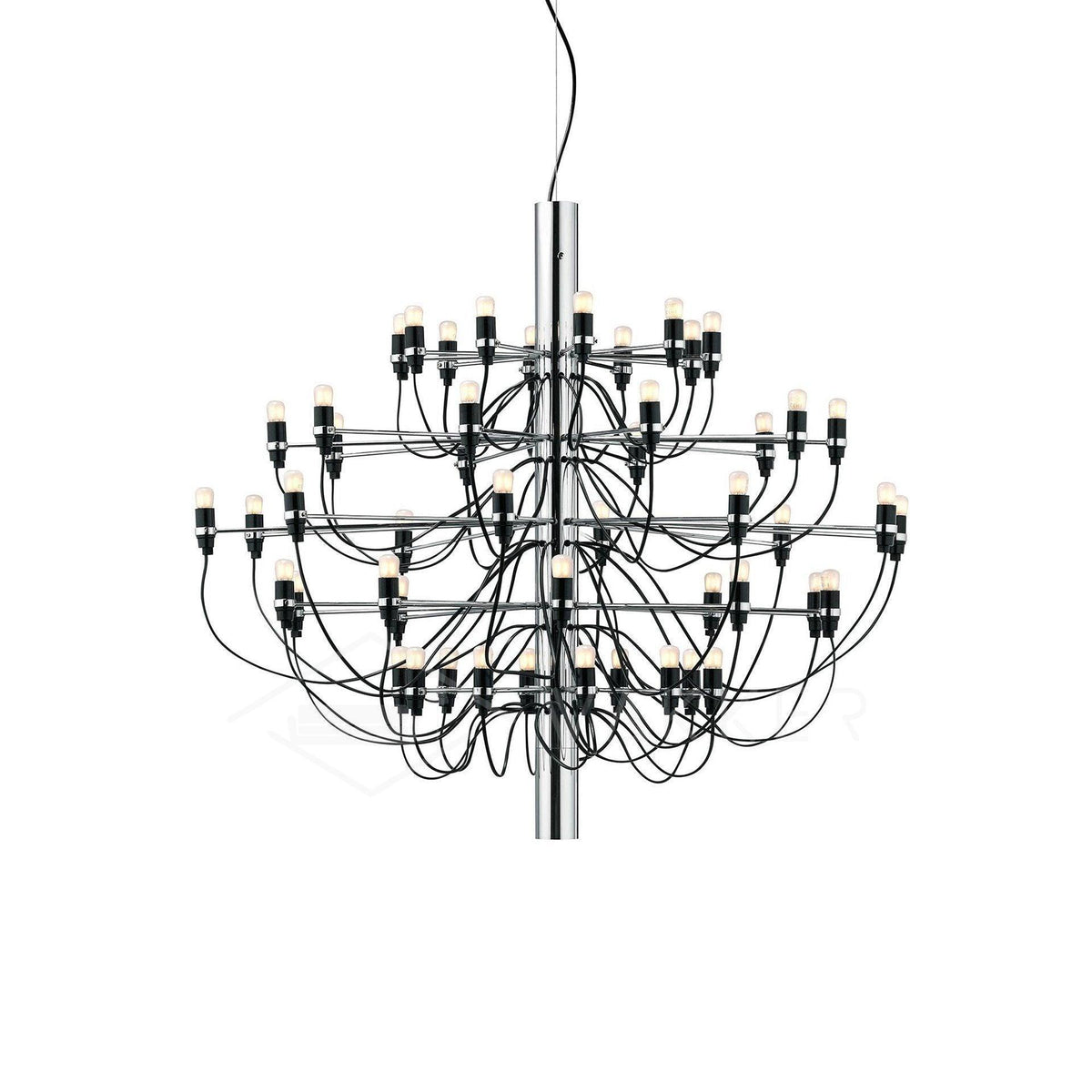 Tiered Branch Curated Solid Brass Chandelier – illuminated warm ambiance setting #1 #2
