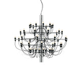 Tiered Branch Curated Solid Brass Chandelier – illuminated warm ambiance setting #1 #2