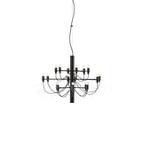 Tiered Branch Curated Solid Brass Chandelier – illuminated warm ambiance setting #1