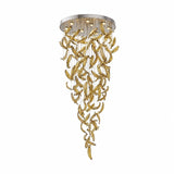 Pluma Sculptural Feather Chandelier – dimensional scale reference #1