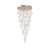 Pluma Sculptural Feather Chandelier – illuminated warm ambiance setting #1