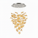 Multicolor Crystal Maple Chandelier – Ambient Illumination in Luxury Interior Setting View 16