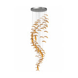 Pluma Sculptural Feather Chandelier – unlit natural material contrast #1