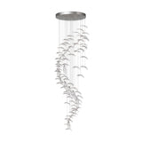 Pluma Sculptural Feather Chandelier – structural canopy joint detail #1
