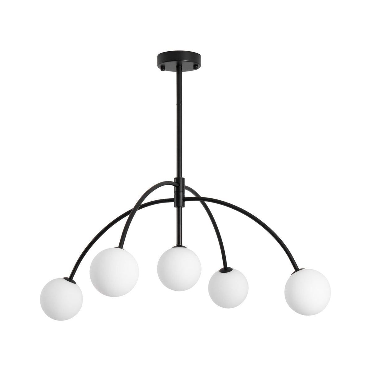 Valentina Arc Curated Mouth-Blown Frosted Glass – illuminated warm ambiance setting #1