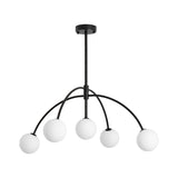 Valentina Arc Curated Mouth-Blown Frosted Glass – illuminated warm ambiance setting #1