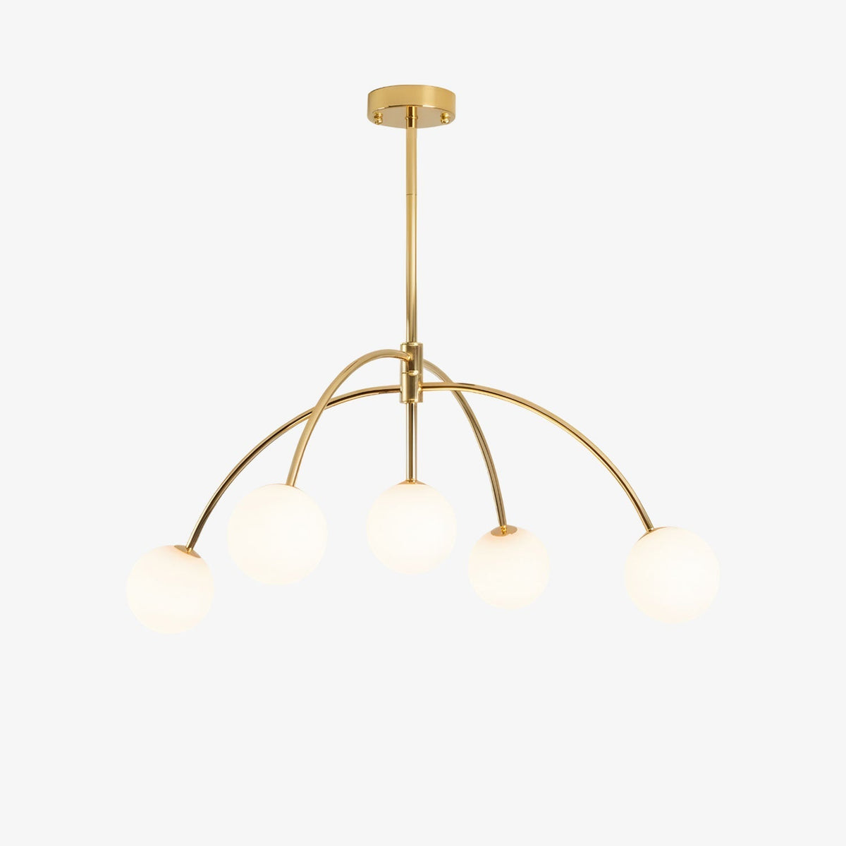 Valentina Arc Curated Mouth-Blown Frosted Glass – Mouth-Blown Frosted Glass Chandelier