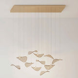 Wave Floating Leaf Chandelier – Ambient Illumination in Luxury Interior Setting View 20