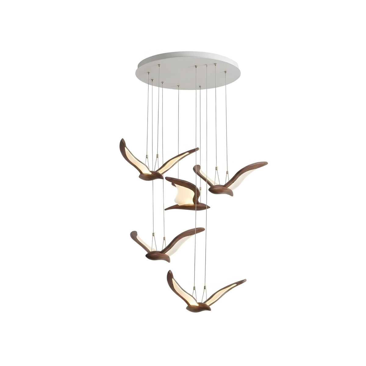 Modern Warbler Chandelier – Ambient Illumination in Luxury Interior Setting View 29